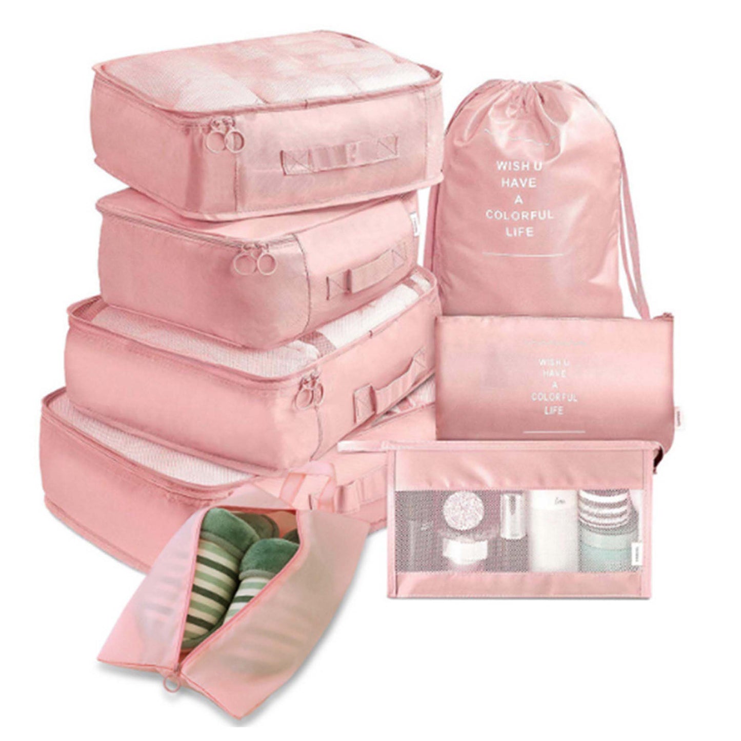 8 Set Packing Cubes for Suitcases | Luggage Packing Organizers for Travelling