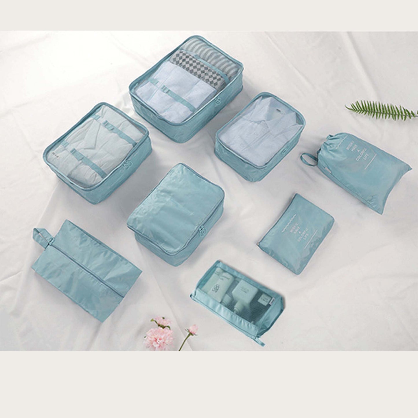 8 Set Packing Cubes for Suitcases | Luggage Packing Organizers for Travelling