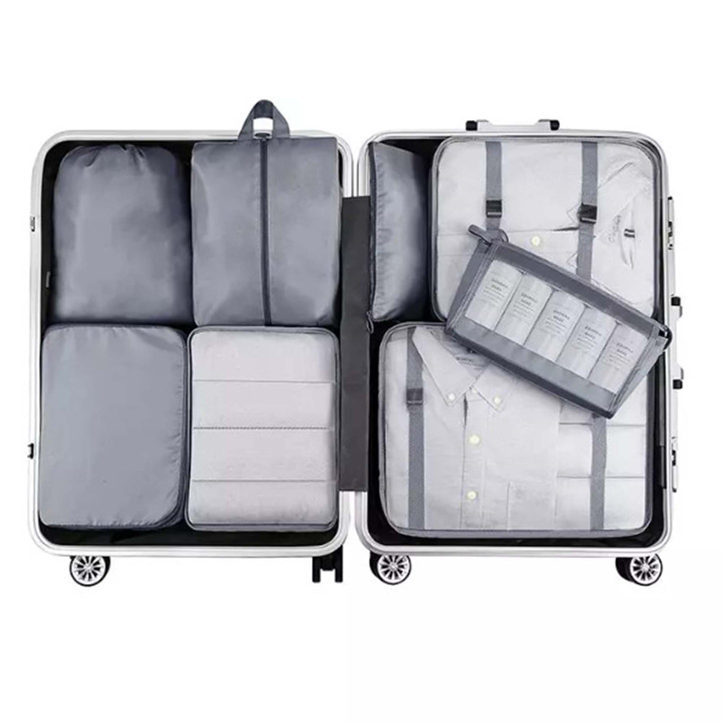 8 Set Packing Cubes for Suitcases | Luggage Packing Organizers for Travelling